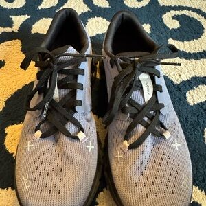 On Running Black and Purple Athletic Shoes with Breathable Mesh